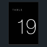 Numéro De Table Tableau minimaliste moderne noir et blanc Numéro 1<br><div class="desc">Ce numéro de table minimaliste moderne est parfait pour les numéros de table mariages ou n'importe quel numéro de table de fête! Entièrement personnalisable !</div>