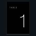 Numéro De Table Tableau minimaliste moderne noir et blanc Numéro 1<br><div class="desc">Ce numéro de table minimaliste moderne est parfait pour les numéros de table mariages ou n'importe quel numéro de table de fête! Entièrement personnalisable !</div>