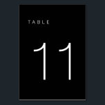 Numéro De Table Tableau minimaliste moderne noir et blanc Numéro 1<br><div class="desc">Ce numéro de table minimaliste moderne est parfait pour les numéros de table mariages ou n'importe quel numéro de table de fête! Entièrement personnalisable !</div>