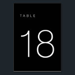 Numéro De Table Tableau minimaliste moderne noir et blanc Numéro 1<br><div class="desc">Ce numéro de table minimaliste moderne est parfait pour les numéros de table mariages ou n'importe quel numéro de table de fête! Entièrement personnalisable !</div>