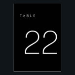 Numéro De Table Tableau minimaliste moderne noir et blanc Numéro 2<br><div class="desc">Ce numéro de table minimaliste moderne est parfait pour les numéros de table mariages ou n'importe quel numéro de table de fête! Entièrement personnalisable !</div>