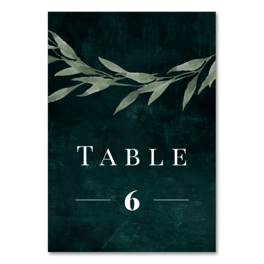 Numéro De Table Tableau n° vert classique (Dos)