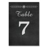 Numéro De Table Tableau noir et blanc Mariage (Dos)