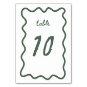 Numéro De Table Tableau numéro 10 (Dos)