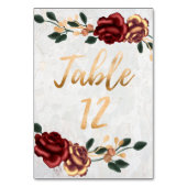 Numéro De Table Tableau Numéro 12 - Élégante Rose rouge avec détai (Par défaut)