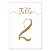 Numéro De Table Tableau Numéro 2 Mariage d'or Numéros de tableau (Par défaut)