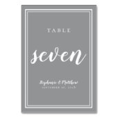 Numéro De Table Tableau numéro sept | Réception de mariage blanc g (Par défaut)