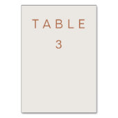 Numéro De Table Tableau numéro trois (Dos)