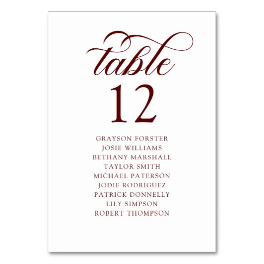 Numéro De Table Tableau Rustique Des Fleurs sauvages D'Automne (Par défaut)