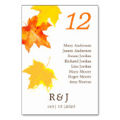 Numéro De Table Tableau Rustique Mariage d'automne (Par défaut)