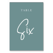 Numéro De Table Tableau Turquoise à main Dusty SIX (Par défaut)