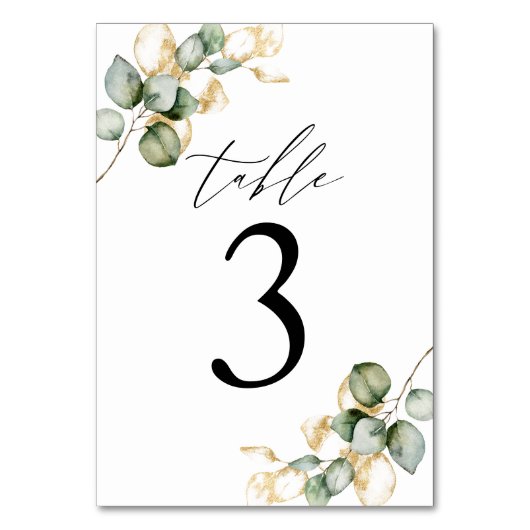 Numéro De Table Tableau vert n° 3 (Dos)