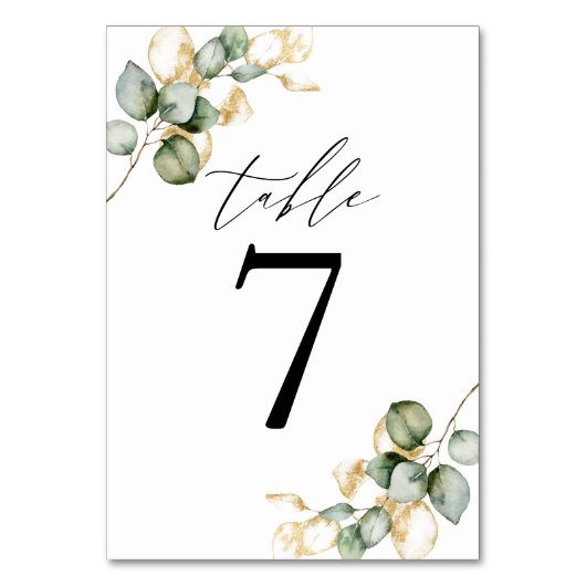 Numéro De Table Tableau vert n° 6 (Dos)