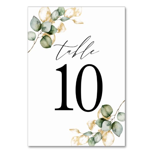Numéro De Table Tableau vert numéro 10 (Par défaut)