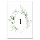 Numéro De Table Tableau vert Numéro 1 Mariage (Dos)