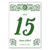 Numéro De Table Talavera mexicain vert (Par défaut)