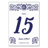 Numéro De Table Talavera mexicaine (Dos)