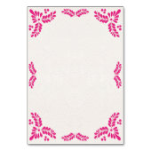 Numéro De Table Talavera Pink Floral Minimalist Spanish Wedding (Dos)