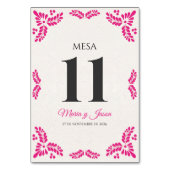 Numéro De Table Talavera Pink Floral Minimalist Spanish Wedding (Par défaut)