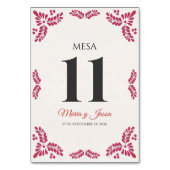 Numéro De Table Talavera Red Floral Minimalist Spanish Wedding (Par défaut)