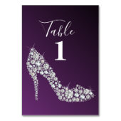 Numéro De Table talons hauts diamant scintillent élégants (Dos)