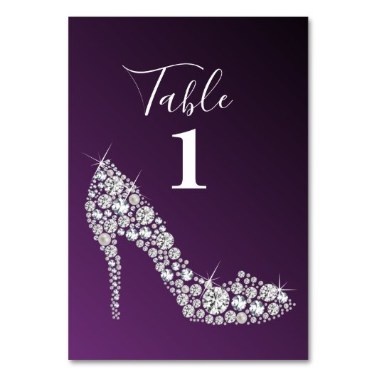 Numéro De Table talons hauts diamant scintillent élégants (Par défaut)