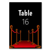 Numéro De Table Tapis rouge Hollywood Élégant doux 16 (Dos)