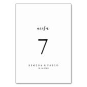 Numéro De Table Tarjeta de Mesa de Boda Española (Par défaut)
