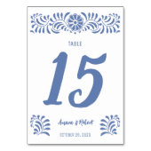 Numéro De Table Tarjeta De Mesa Talavera mexicana (Par défaut)