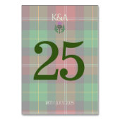 Numéro De Table Tartan écossais traditionnel et chardon écossais (Par défaut)