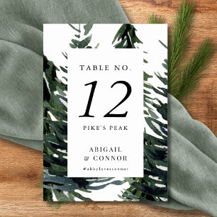 Numéro De Table Tartan Russe Forêt Plaid Rouge Noir Vert Blanc