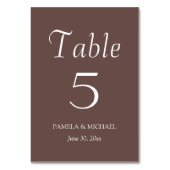 Numéro De Table Taupe Mariage de style simple (Par défaut)