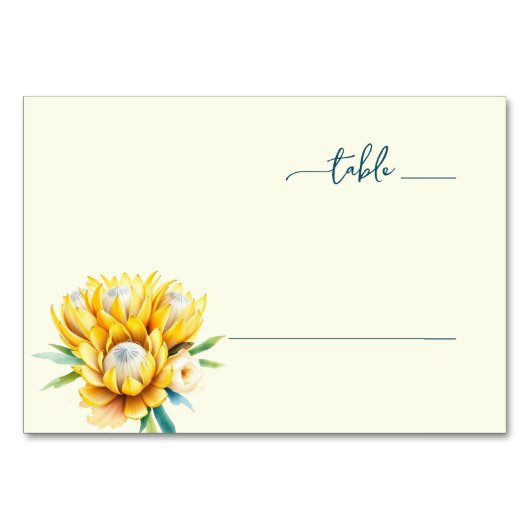 Numéro De Table Teinte Florale Sérène Turquoise (Devant)