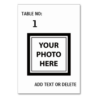 Numéro De Table Télécharger une photo et ajouter du texte - Simple