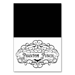 Numéro De Table Tente alimentaire Phantom Punch Vintage Halloween