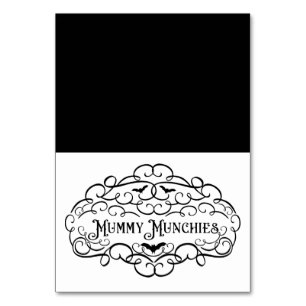 Numéro De Table Tente de nourriture Halloween vintage Monster Munc