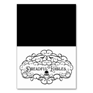 Numéro De Table Tente de nourriture vintage Halloween Edibles Effr