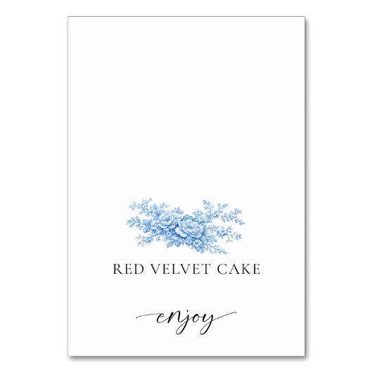 Numéro De Table Tented Food Label Wedding Buffet Chinoiserie (Par défaut)