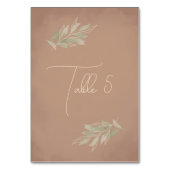 Numéro De Table Terracotta Boho Minimalist Wedding (Dos)