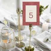 Numéro De Table Terracotta Floral Wedding Table Number Card