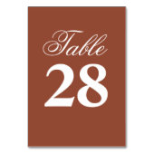 Numéro De Table Terracotta Wedding Script Table Number Sign (Par défaut)
