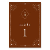 Numéro De Table Terre Cuite Lune Céleste & Étoiles (Dos)