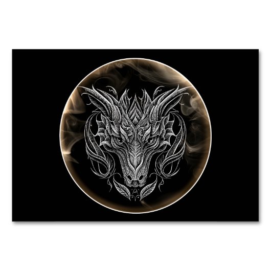 Numéro De Table Tête de dragon Abstraite en esthétique (Devant)