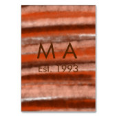 Numéro De Table Texte de lettre de nom année date bohème rustique (Dos)