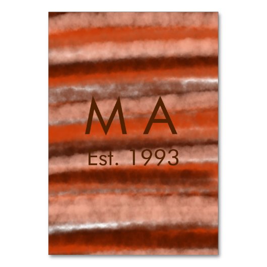Numéro De Table Texte de lettre de nom année date bohème rustique (Par défaut)