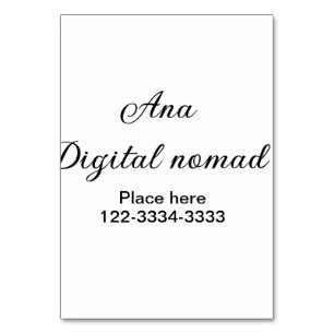 Numéro De Table Texte simple minimal ajoutez votre nom lieu ville
