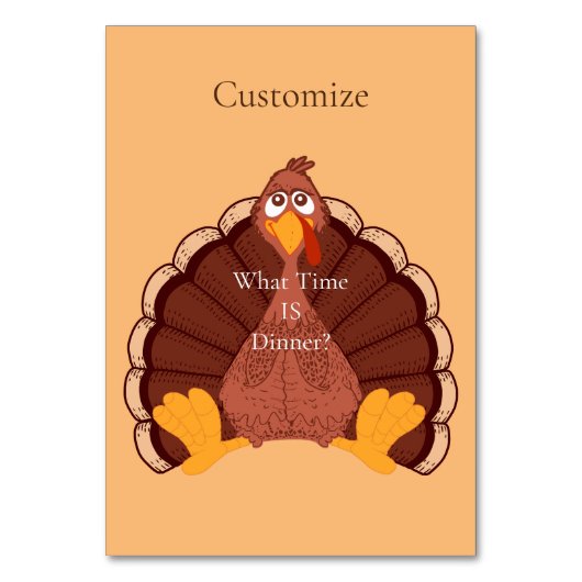 Numéro De Table Thanksgiving Turkey Thunder Cove (Par défaut)