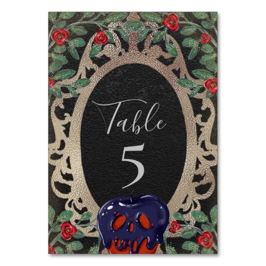 Numéro De Table Thème de fête de conte de fées Blanche-Neige gothi (Par défaut)