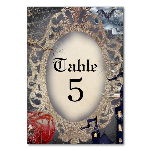 Numéro De Table Thème de légende blanche de neige d'Halloween effr (Par défaut)
