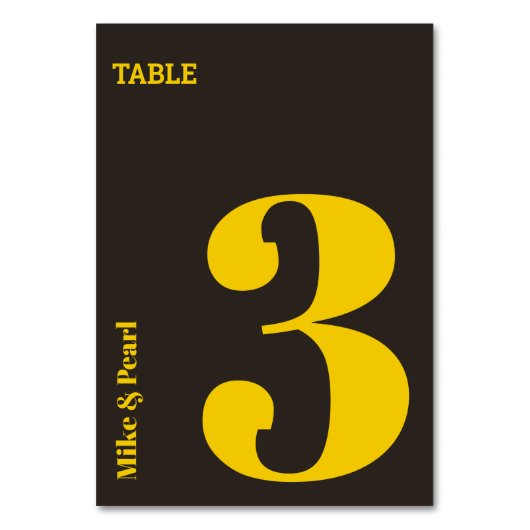 Numéro De Table Thème de Mariage doré noir riche (Par défaut)